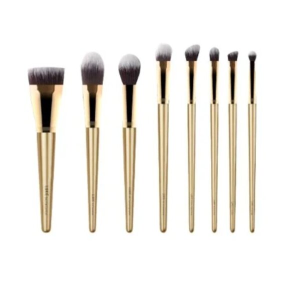 Luxie Women's Glitter and Gold Brush Set w/ Pouch - Picture 1 of 5
